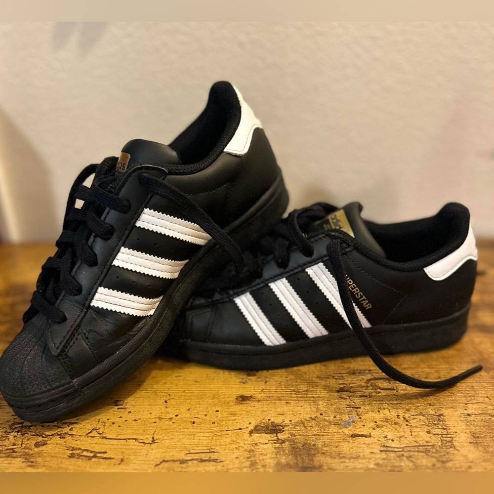 Adidas Kids Superstar Black White Sneakers